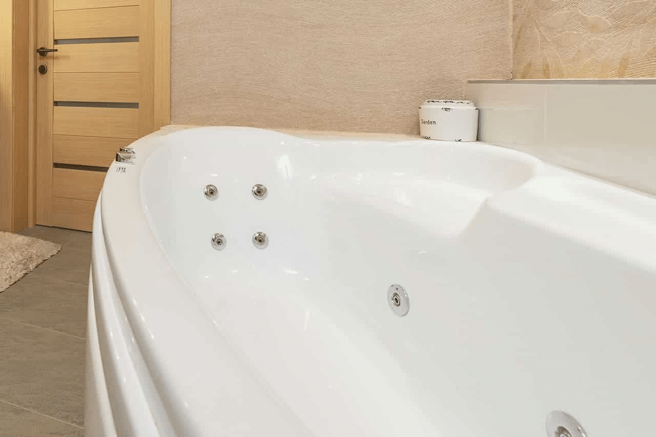 A walk-in tub