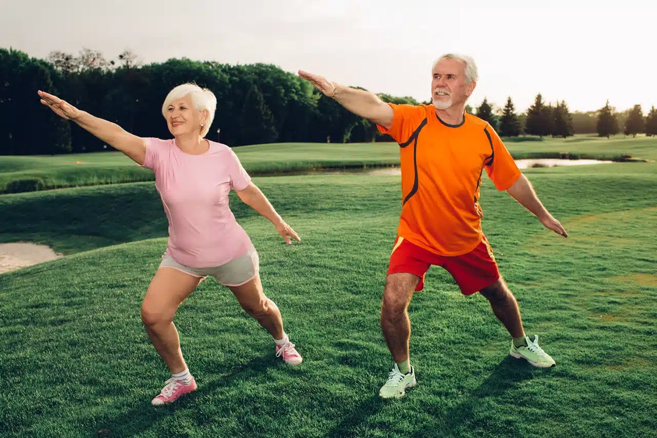 Older adults engaging in outdoor physical activity to prevent and slow down osteoporosis