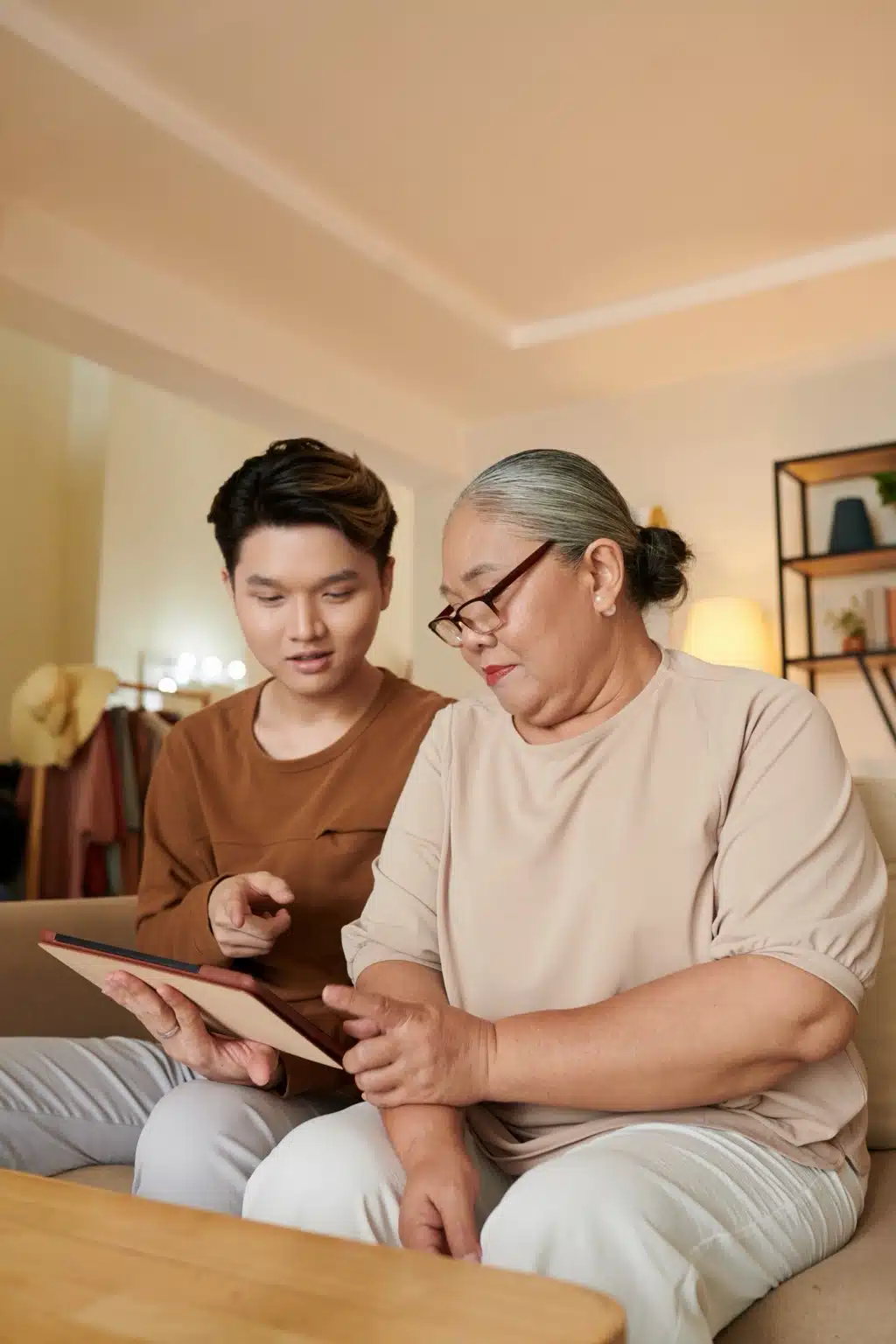 Senior woman receiving support to follow grant trends for ages 70 and over in 2027.